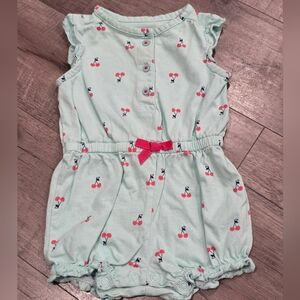 Simple Joys Baby Girl 3-6 Months Cherry Print Romper